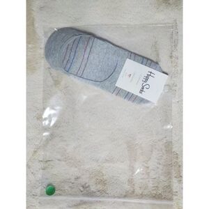 HAPPY SOCKS Womens Gray Casual No Show Socks 10-13